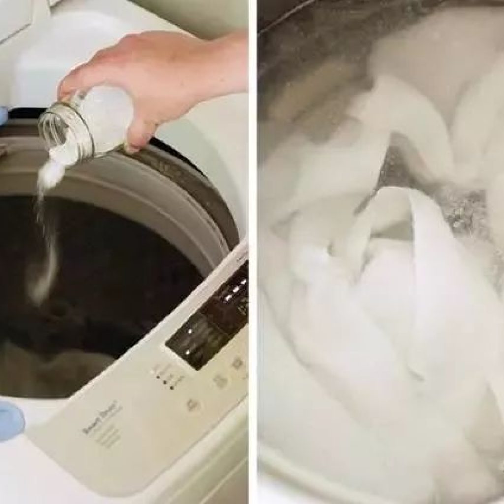 Put white clothes in the washing machine, add borax, and wash according to the normal procedure. Borax can whiten and deodorize clothes like baking soda.