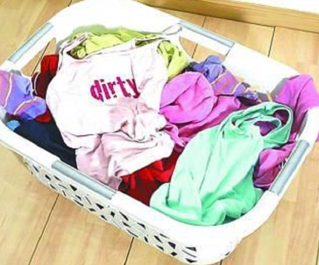 Collect a pile of clothes before wash them