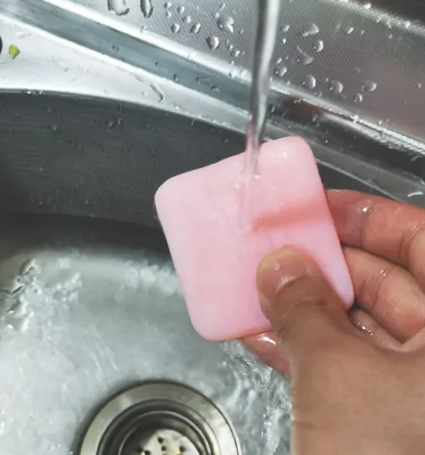 Lather up under the tap with the remaining old soap